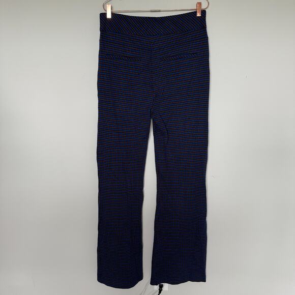 SPANX Womens Flare Houndstooth Jacquard Pants 1X Tall Blue Perfect Fit Citycore - Picture 8 of 9